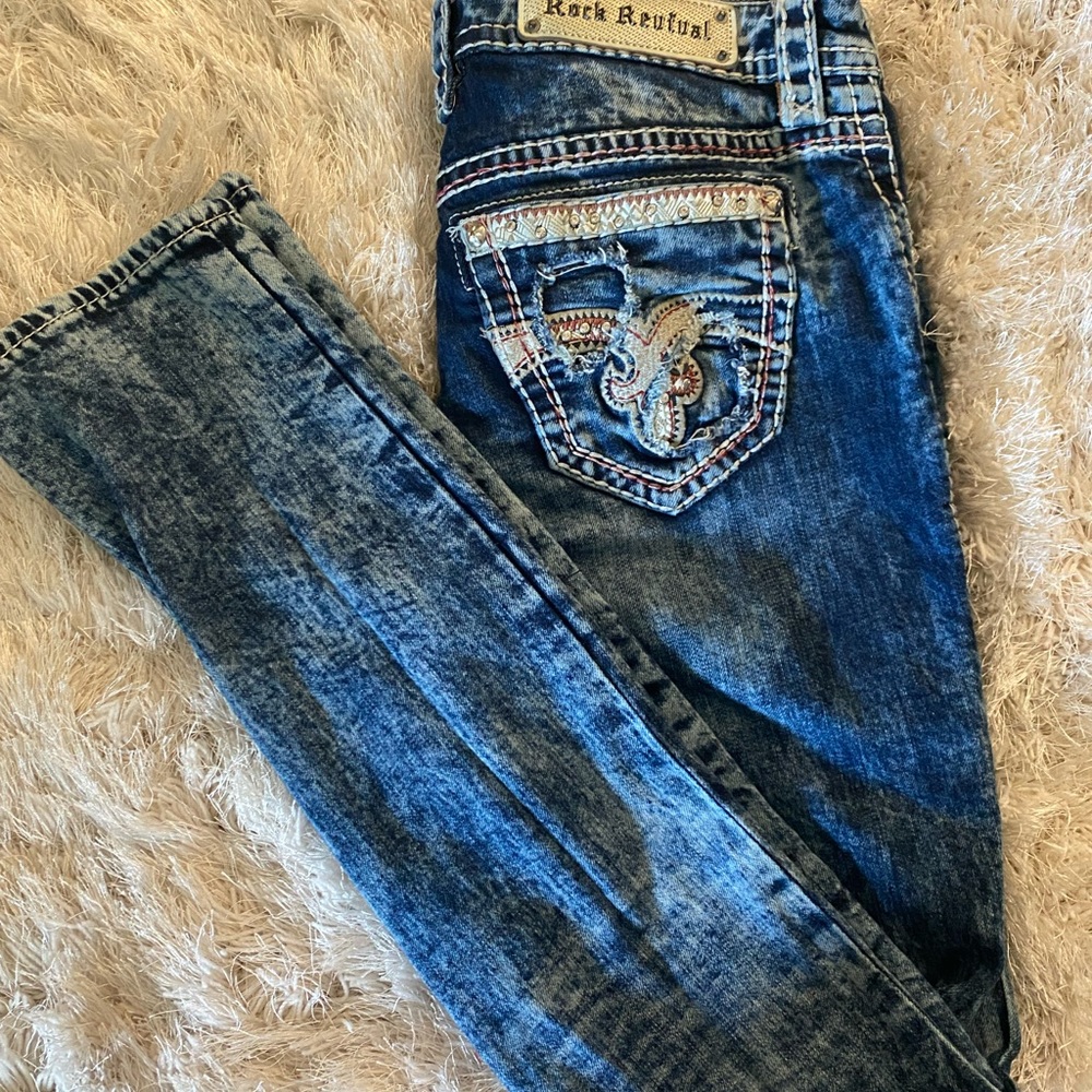 Rock Revival Luiza Skinny Jeans Size 30